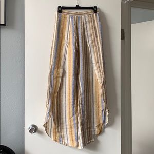 Anthropologie Drew Striped Tulip Linen Pant